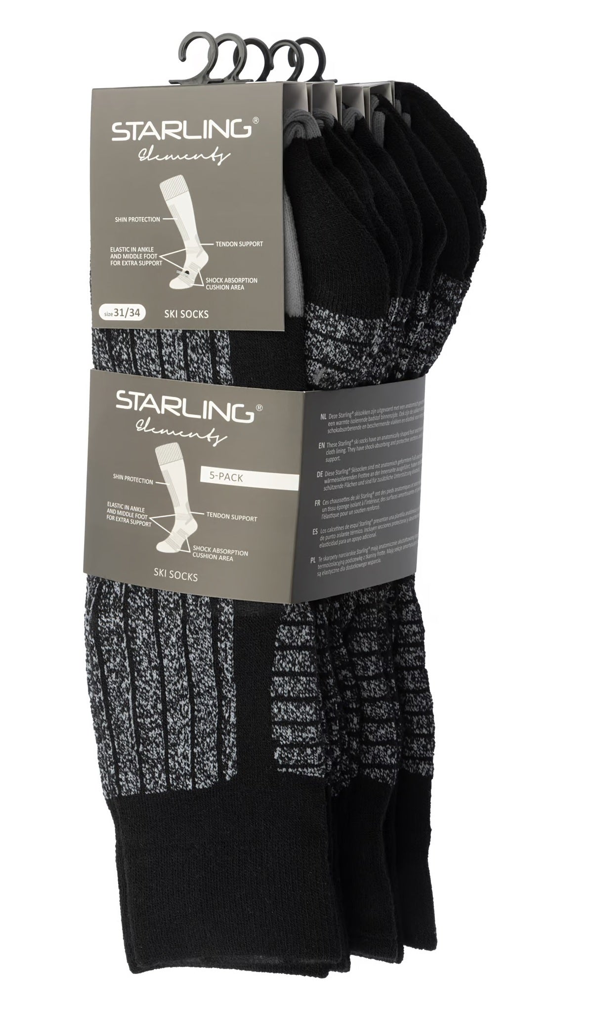 5x Sport-Socken Starling Whistler Hockey und Skisocken  youth/Junior 31-38