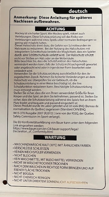 Bauer Halsschutz NG NLP21 Premium schnittsicher senior