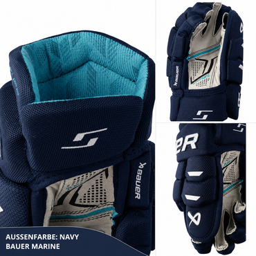 BAUER Eishockey Handschuh Supreme navy FUSE - Yth. 8"
