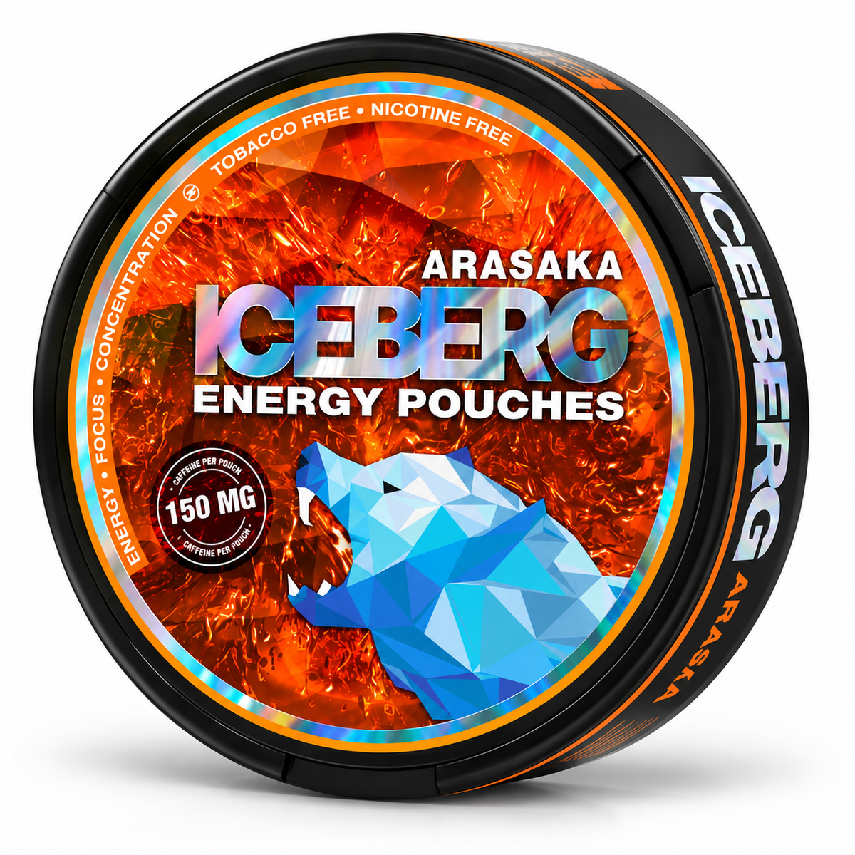 Iceberg Pouches Energy Pfirsich Arasaka – 150 mg Koffein, ohne Nikotin