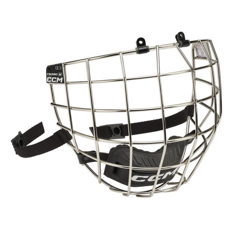 CCM Gitter Eishcokeyhelm Cage FM580 chrome S-L