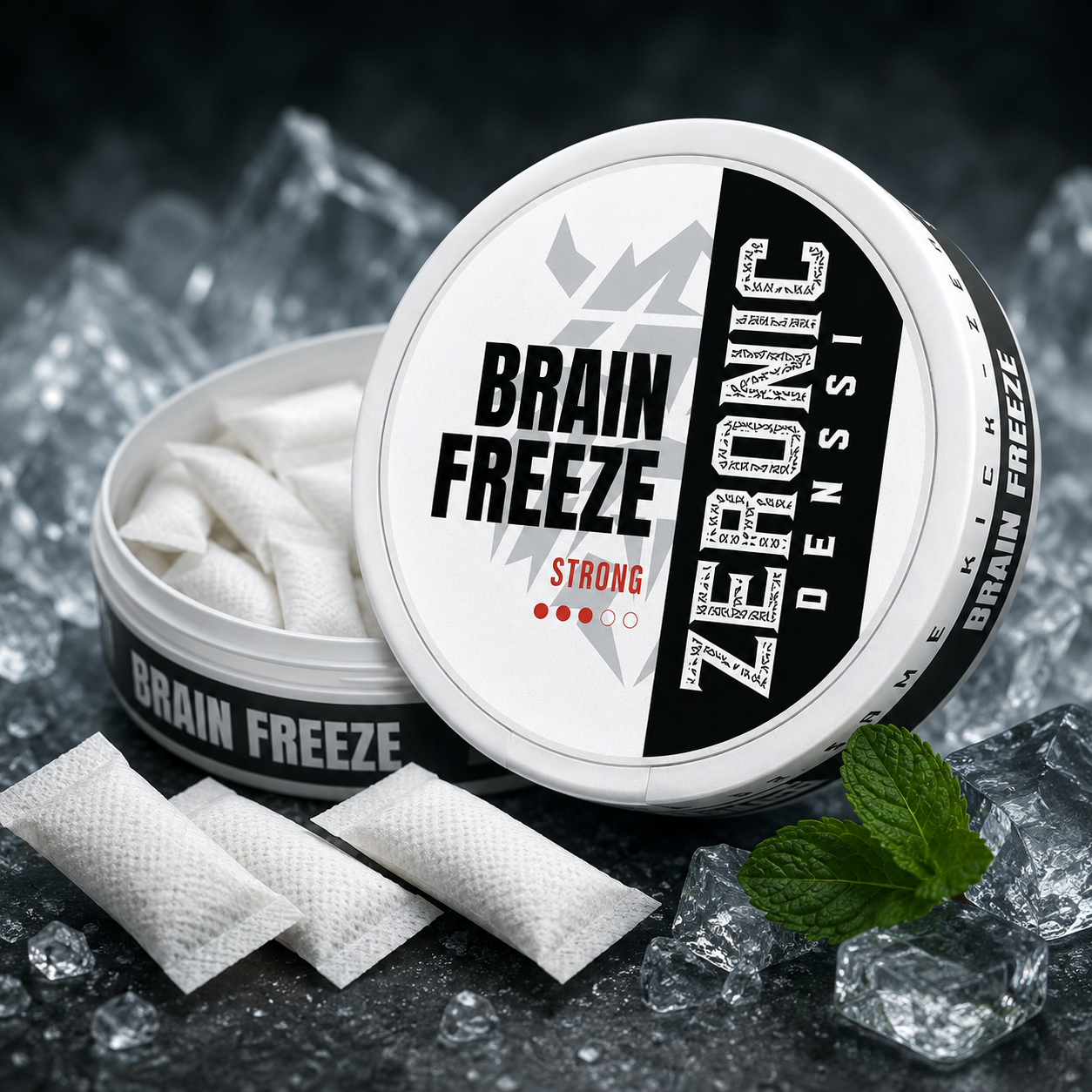 Denssi Spearmint Zeronic Pouches,Brain Freez Minze
