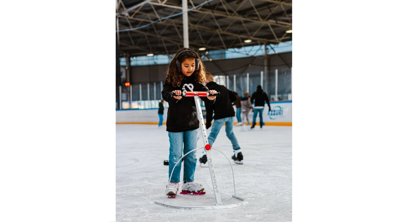 First Walker Ice Skate Aid Glider NIJDAM for ice skating silver