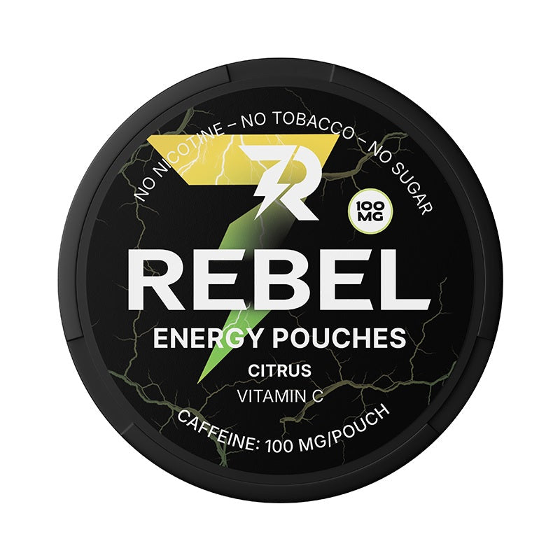 REBEL Citrus Pouches – Nikotinfreie Energy Beutel | Citrus Geschmack