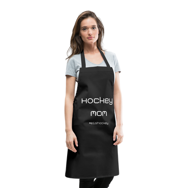 Kochschürze Hockey MOM für Eishockey Mütter - Schwarz