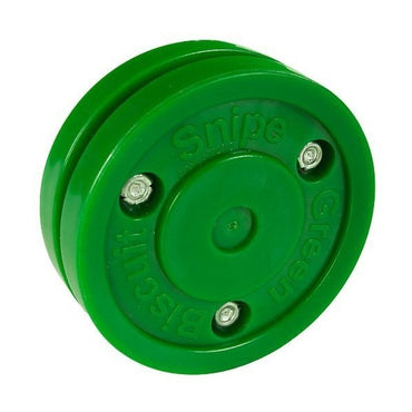Green Biscuit SNIPE training puck for ice hockey, hockey puck asphalt