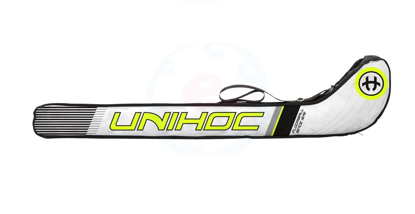 Borsa per bastoncini Floorball Unihoc Radar bianco junior 80-87c,
