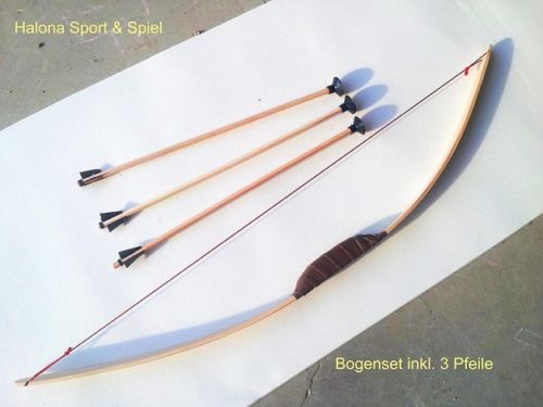 Bow and arrow Children's bow, extra thick wood, 3 arrows, 100cm darting bow