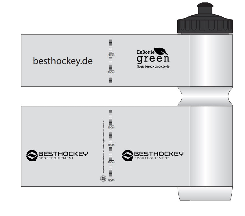 Trinkflasche ECO f. Eishockey | Hockey 1000ml, Biokunststoff sugar based