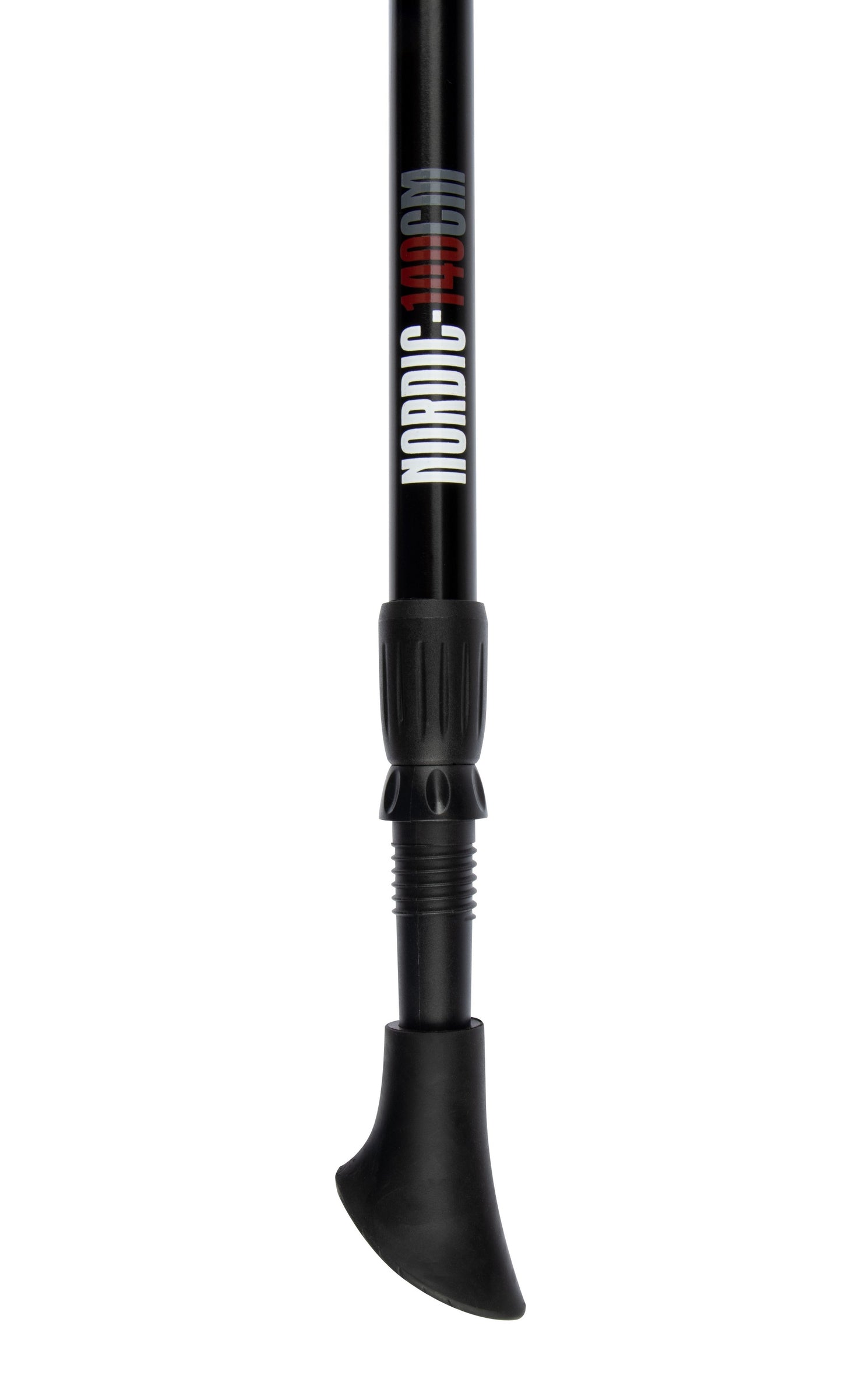 Wanderstock Nordic Walking Stöcke verstellbar Aluminium, Schwarz Rot Grau