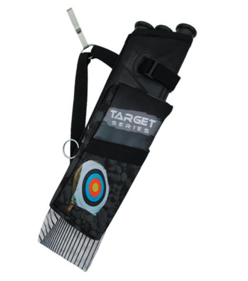 Faretra, faretra tubolare con clip laterale in Cordura, idrorepellente per ragazzi SX/DX