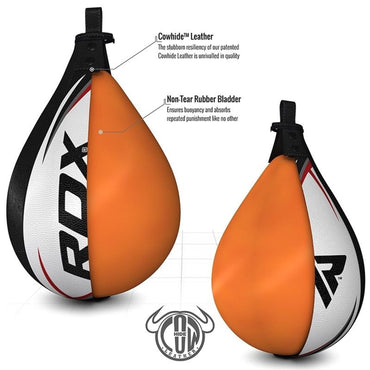 Punching Ball Speed Leather S2 by RDX white