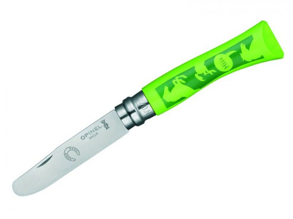 Children's knife, horse motif pocket knife for children, Opinel carving knife