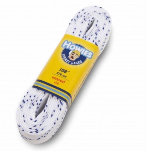 Howies Hockey Skate Laces - Waxed White Laces For Youth, Junior, Senior Skates (Multiple Sizes)
