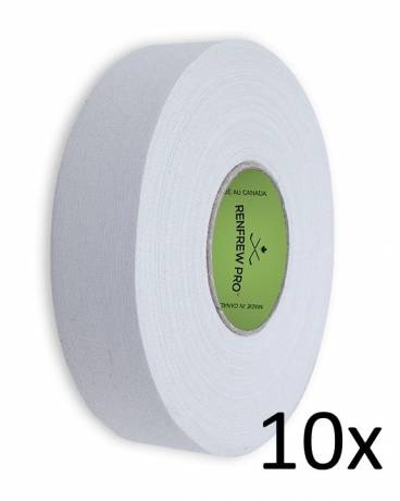 10x Renfrew Pro Schlägertape 24mm x 45m weiß