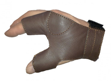Traditional leather archery gloves for LH Schützen black.bulls