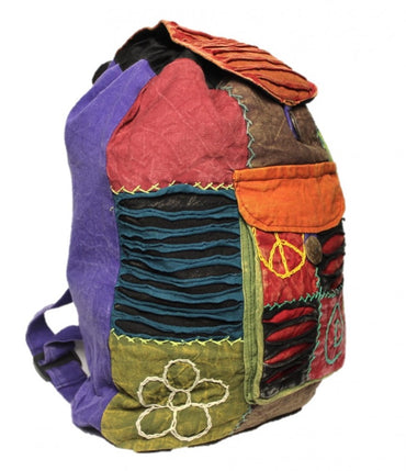 Hippie Rucksack stone washed, cultbagz flower 07