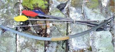 Bow and arrow, children's bow for knights, knight's bow