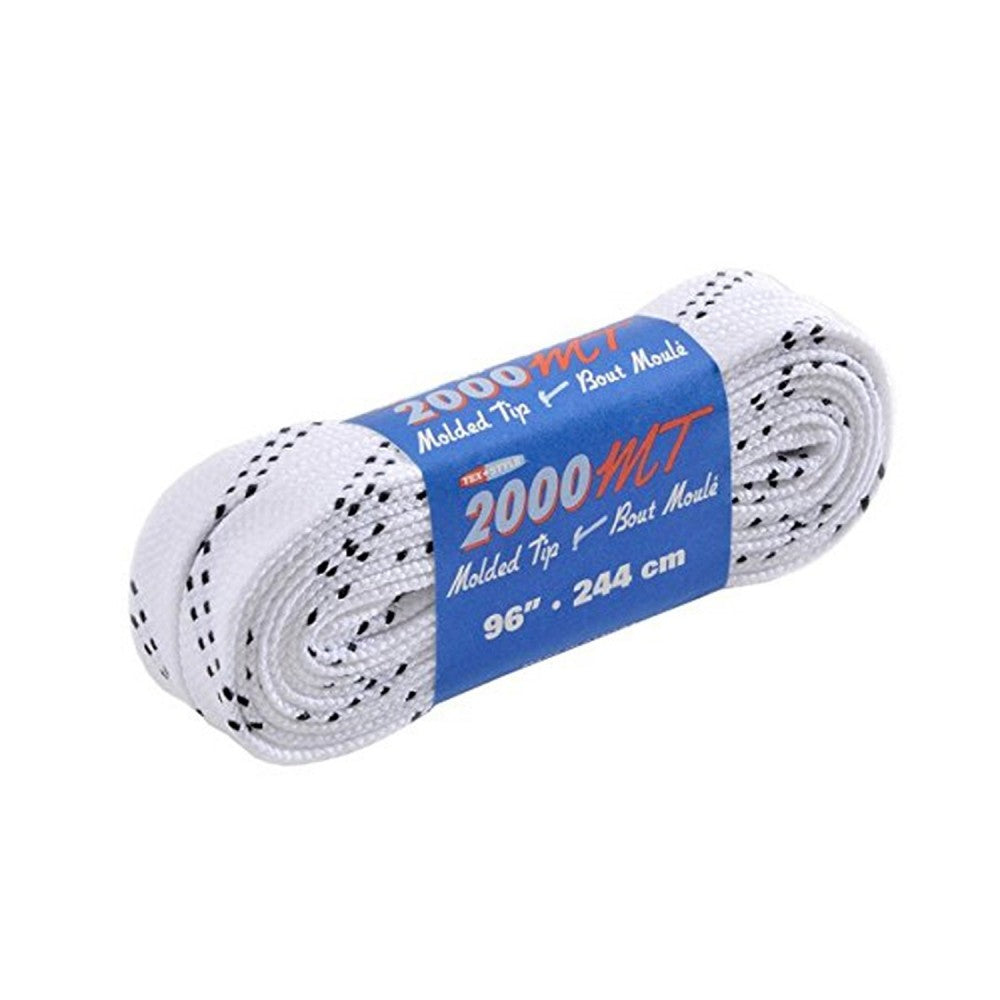 Tex Style Hockey Schnürsenkel weiß gewachst Skate laces 244cm