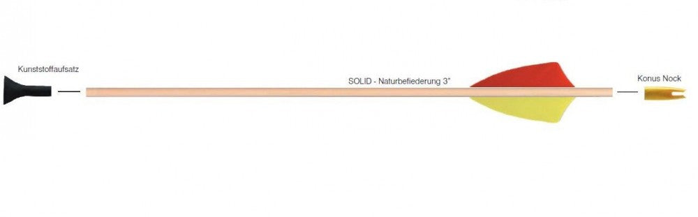 Sportpfeil Saugnapf, Holzpfeil Pfeil f. Kinder, 26-28 Zoll