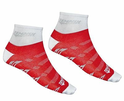 2 Paar Tempish BIKE Sportsocken, Jogging, Bike, Skating Socken weiß-rot 34-48