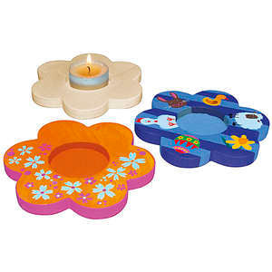 Teelichthalter Blume 3er Set, zum Basteln