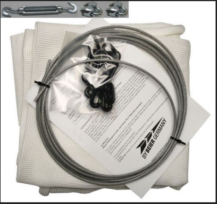 Backstop net Beier 3.5 x2.75 SET white