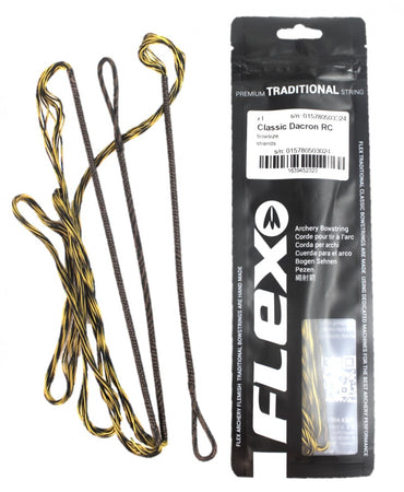 String Flex Dacron Recurve Classic black/yellow 46-72 inch 10-16 strand