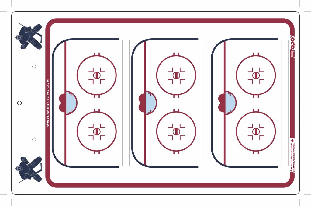 Berio Eishockey Torwart Coach Taktiktafel Goalie Board DIN A4