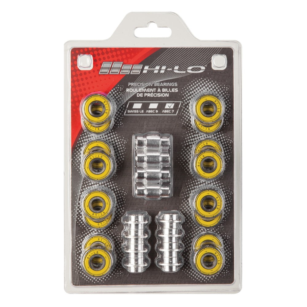 HI-LO inline 16 bearings with spacer Abec 7 608