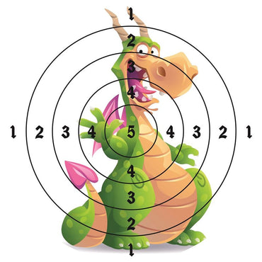 Drago bersaglio per arco e freccia da girare - 2 lati 40cm