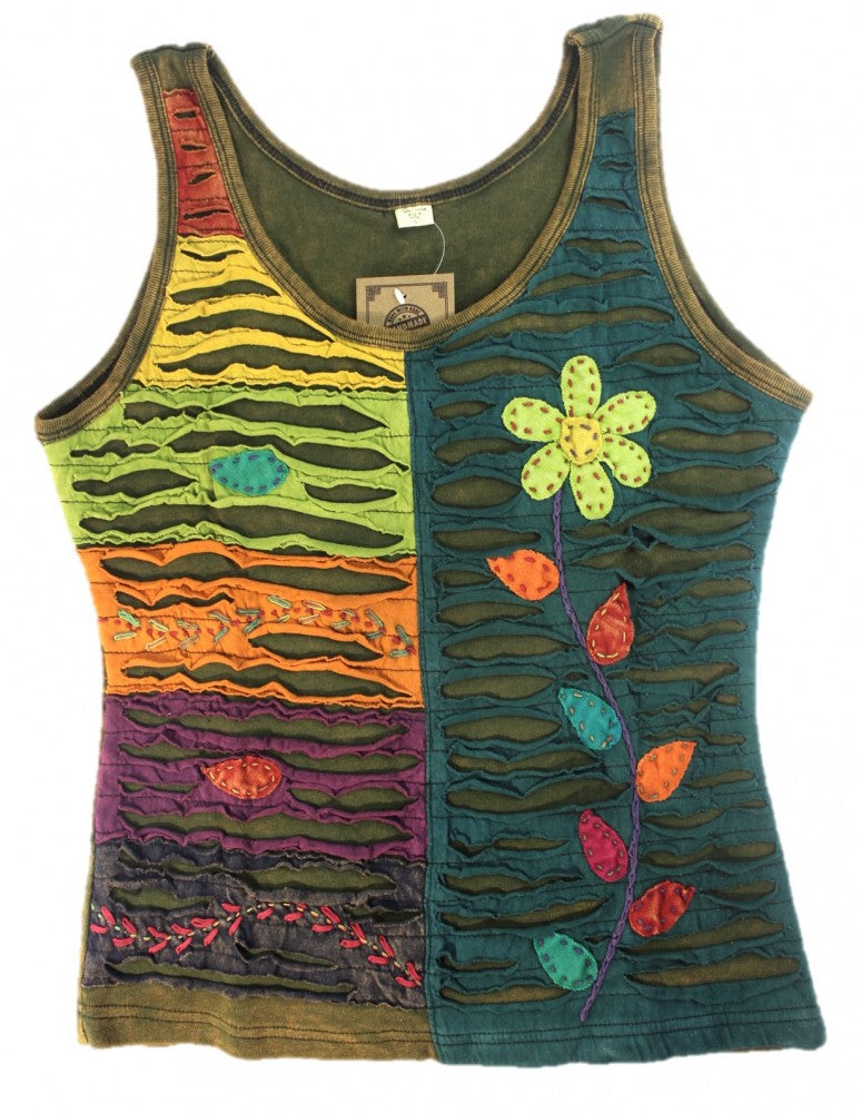 Tank Top Cultbagz Hippie style 208 SL khaki