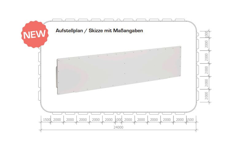 komplette Bande Street Unihockey Spielfeld 24x14m Hockeybande Unihoc