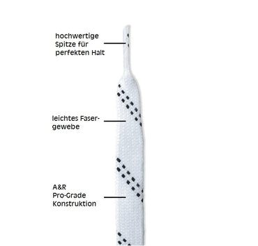 Hockey Pro Stock Lacci Waxed White 72 - 132 pollici