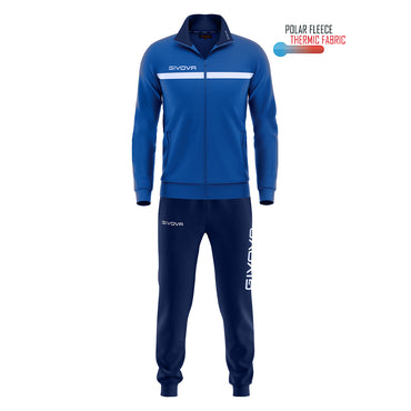Tracksuit one full zipp blue Givova Italy TT012 Sport