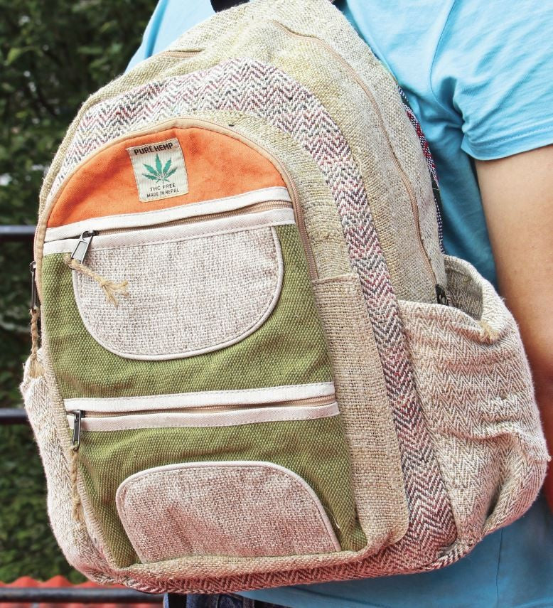 Zaino Nepal fatto a mano cultbagz fronte arancione