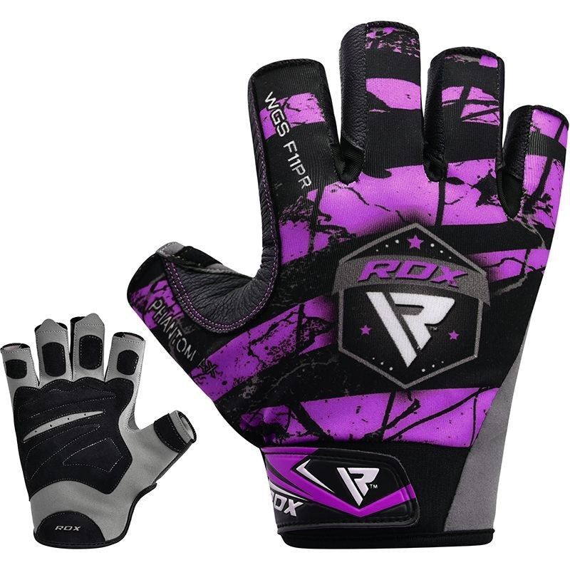 RDX F11 Bobybuilding Gym Handschuhe Sumblimation Purple S-L