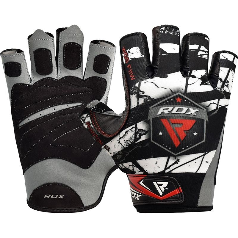 RDX F11 Bobybuilding Gym Handschuhe weiß