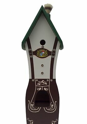 Vogelhaus mit Futterstation, Nistkasten, Lederhose handarbeit 65x18x16 cm