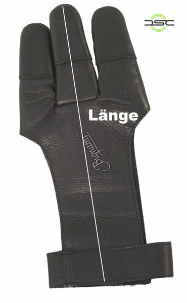 Guanto da tiro con l'arco Bignami Italy DSC nero per tiro con l'arco, guanto da tiro S-XL