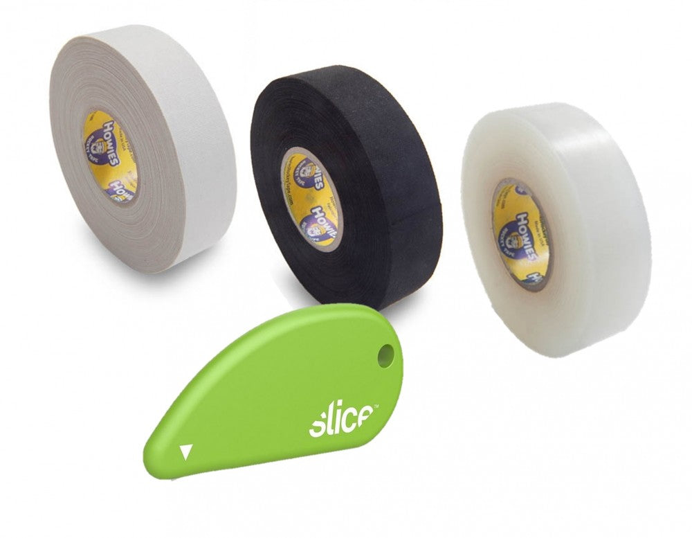 3x Howies Tape 1x Taglia fette per nastro per mazze da hockey su ghiaccio