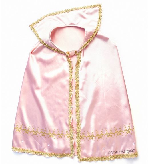 Prinzessinkostüm, Umhang f. Feen und Prinzessin rosa/gold f. Kinder
