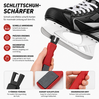 Hockey Schlittschuh-Schärfer mit Keramikstab | Kufen nachschärfen | Schleifstein