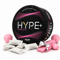 HYPE+ Bubblegum Energy Pouches - Nikotinfreie Bubblegum Pouches