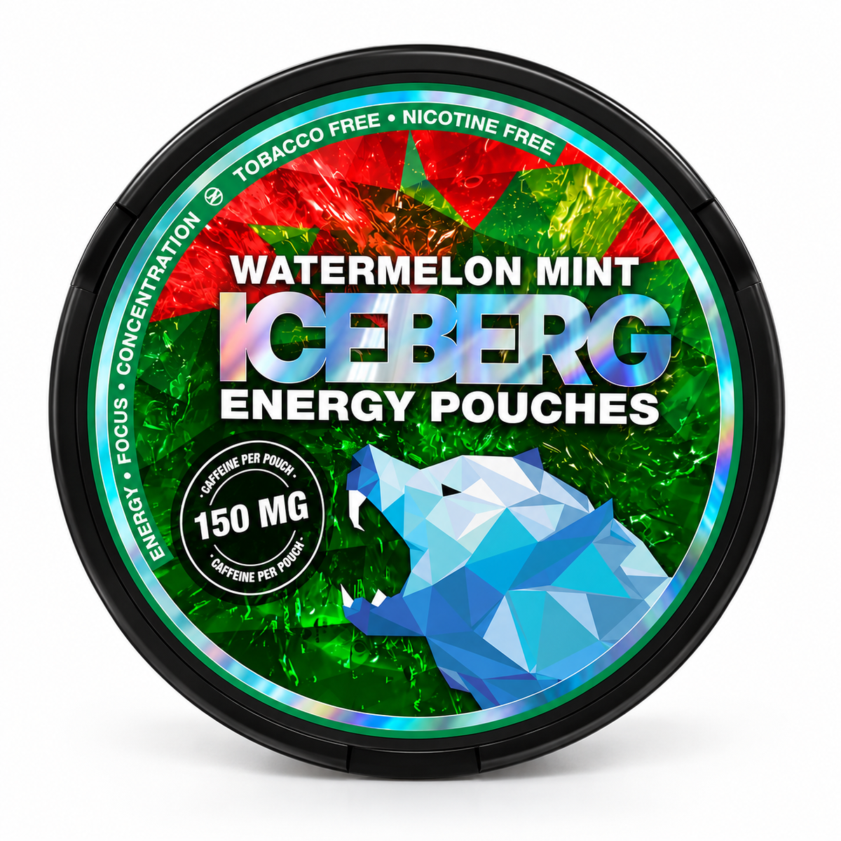 Iceberg Pouches Energy Watermelon Mint – 150 mg Koffein, ohne Nikotin