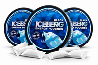3x Iceberg Pouches Black Energy – 150 mg Koffein, ohne Nikotin