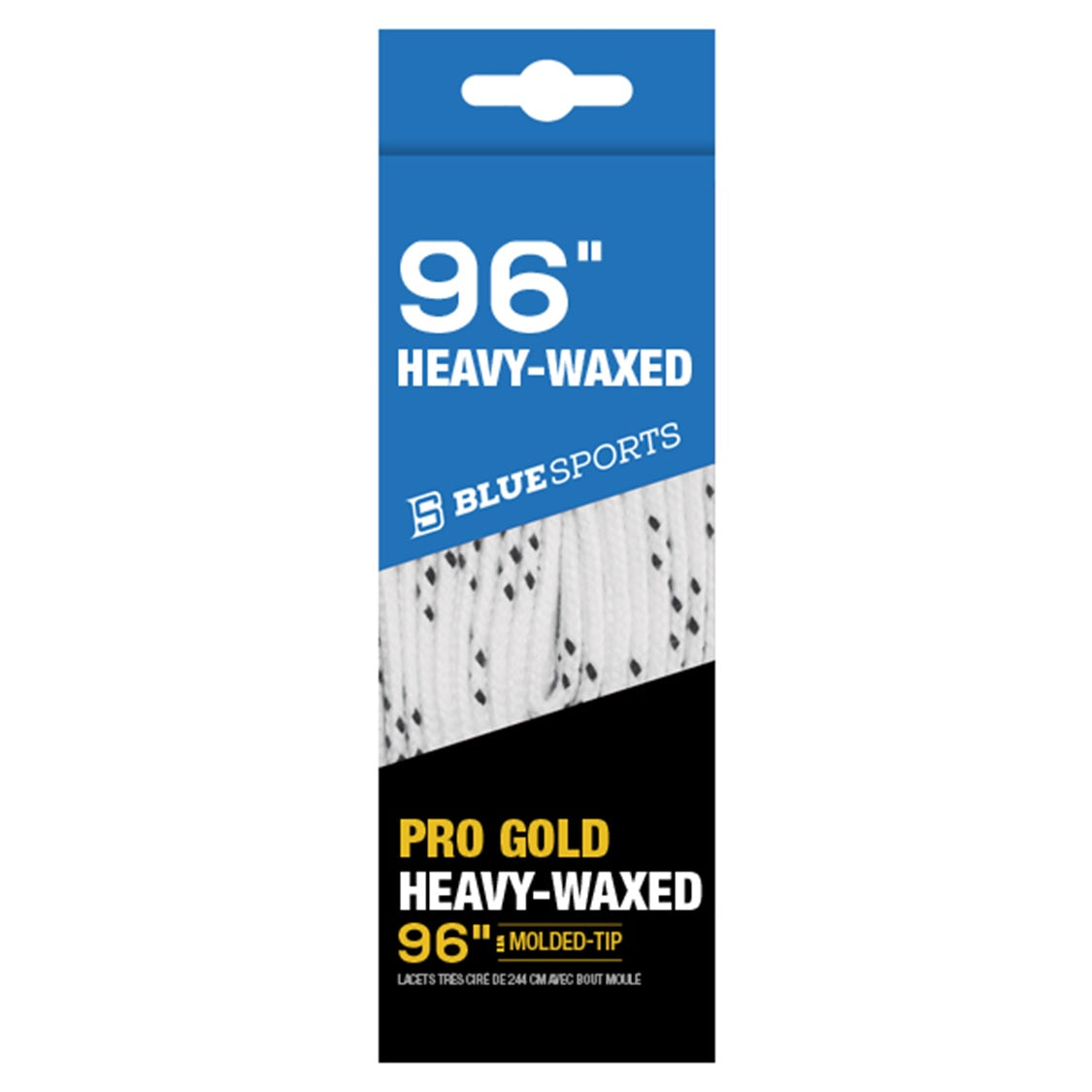 BLUE SPORTS Pro Gold Waxed Hockey Laces 108-120 inches
