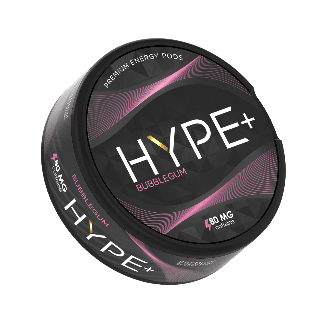 HYPE+ Bubblegum Energy Pouches - Nikotinfreie Bubblegum Pouches