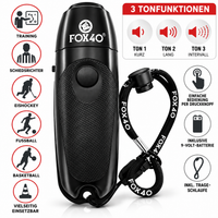 Fox40 Elektronische Pfeife Signalpfeife mit 3 Tönen