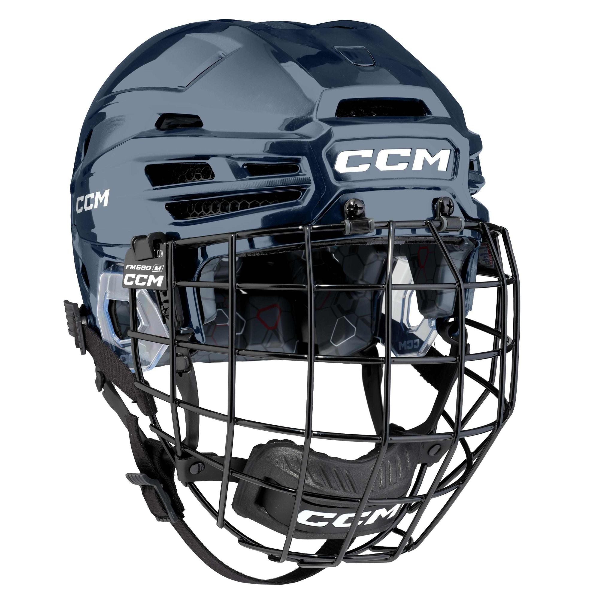 CCM Tacks 920 SR Hockey Helm, navy mit Gitter S-L